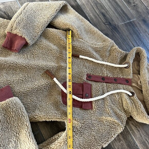 Wanakome Fay Sherpa Pullover Cocoa Size small - Picture 5 of 6